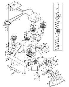 Mower Deck 60-Inch Diagram and Parts List for Z-FORCELZ60 (53AGD-53AGD050)(2014) Cub Cadet Lawn Tractor
